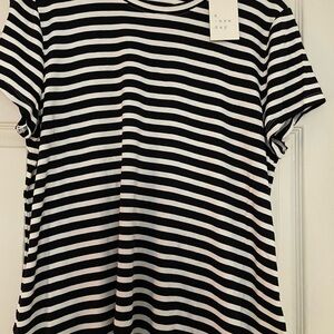 A New Day Black and White Striped Women's Top